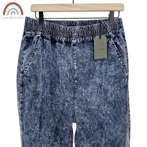 New! AllSaints Yara Denim Jogger Snow Indigo Pull On Pants - Picture 5 of 11